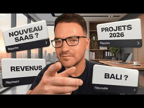 Nouveau SaaS ? Agents IA ? Revenus ? Bali ? Je Réponds Aux Questions (Chill And Qna)
