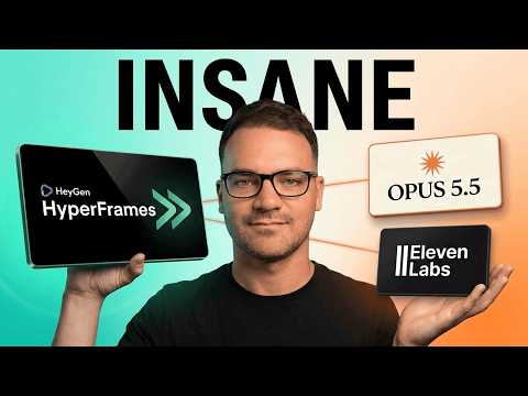 Opus 5.5 + HyperFrames + ElevenLabs : les motion designers devraient s'inquiéter
